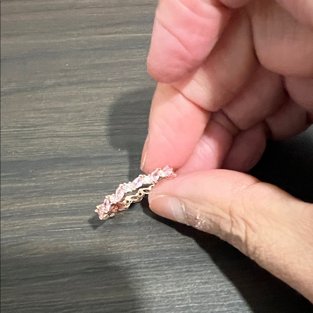 Elegant Pink Gemstone Women's Ring